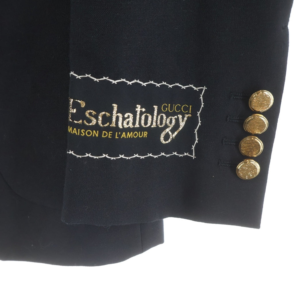 GUCCI(グッチ) Eschatology 袖ワッペン 金ボタン 2B ピークドラペル
