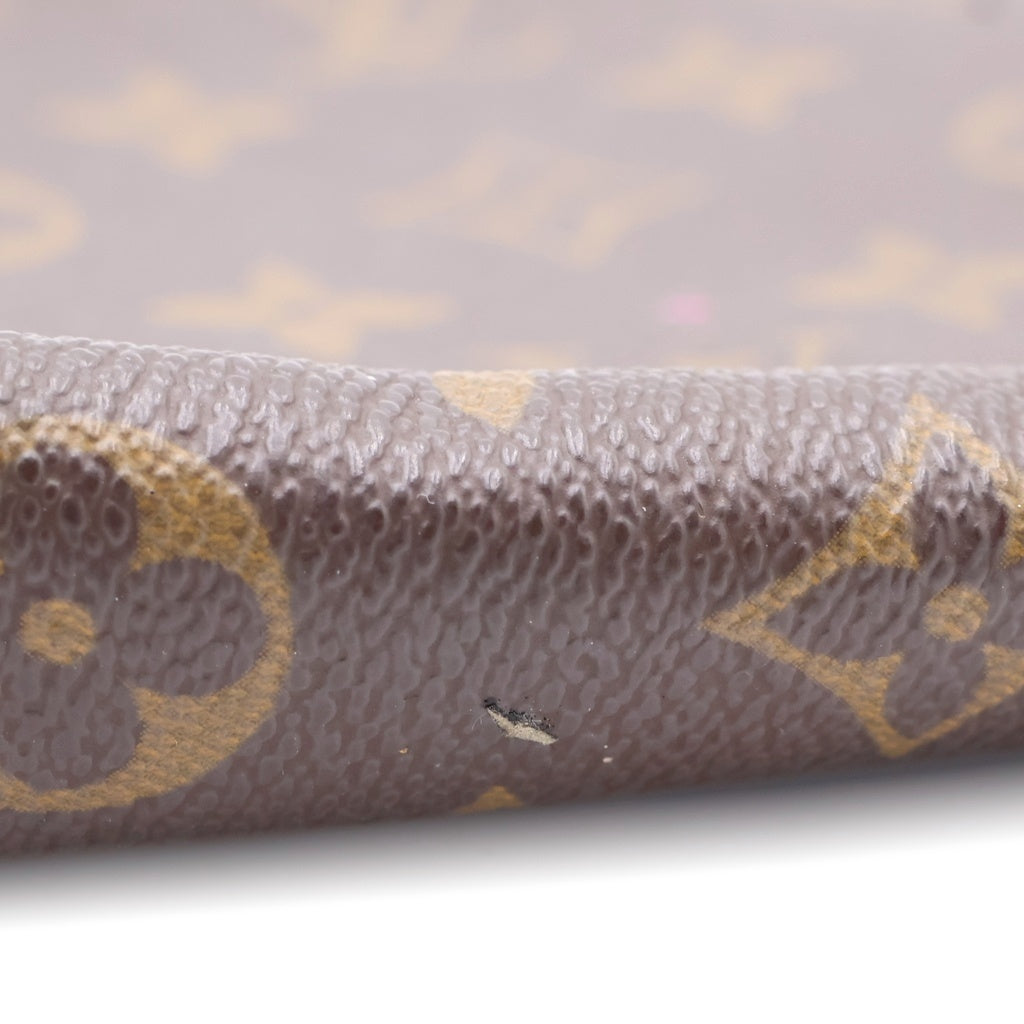 LOUIS VUITTON(ルイヴィトン) モノグラム ポシェットアクセソワール ハンドバッグ ポーチ ケース ブラウン レザー×PVC M51980 ゴールド金具 レディース