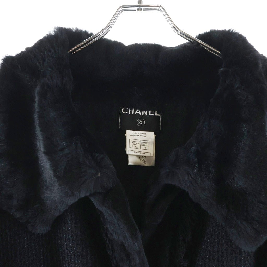 CHANEL(シャネル) 01A ヴィンテージシャネル ラビットファーコート ブラック P18169W02825 レディース