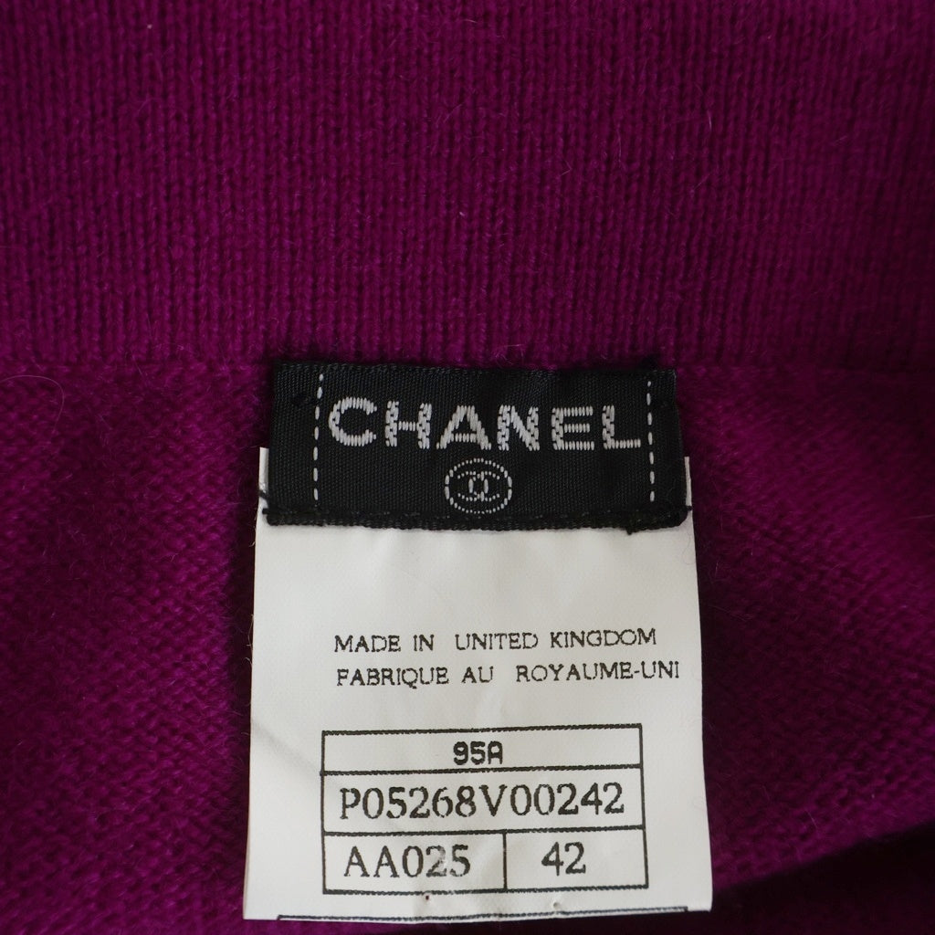 CHANEL(シャネル) 95A ココマークボタン アンサンブルスカート ひざ丈スカート パープル #42 P05268V00242 レディース
