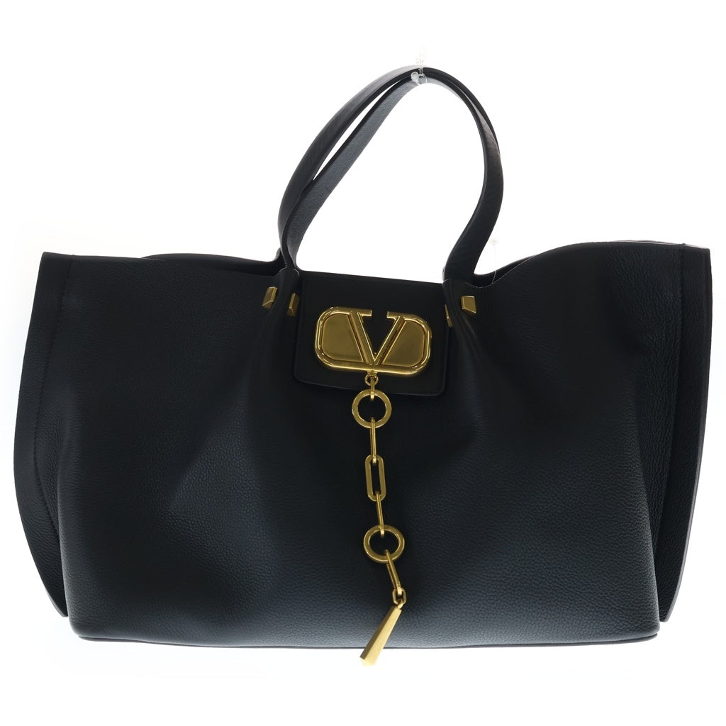 VALENTINO(ヴァレンティノ) Vロゴ エスケープ 2WAYバッグ ハンドバッグ ショルダーバッグ ブラック レザー ゴールド金具 レディース