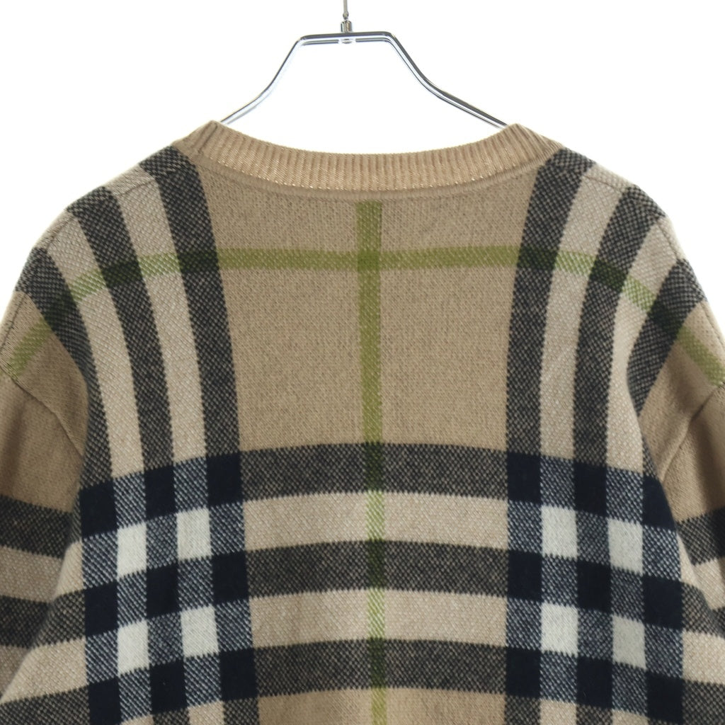 BURBERRY(バーバリー) ノバチェック ソフトペンニット カシミヤセーター ベージュ 8041286 #L レディース