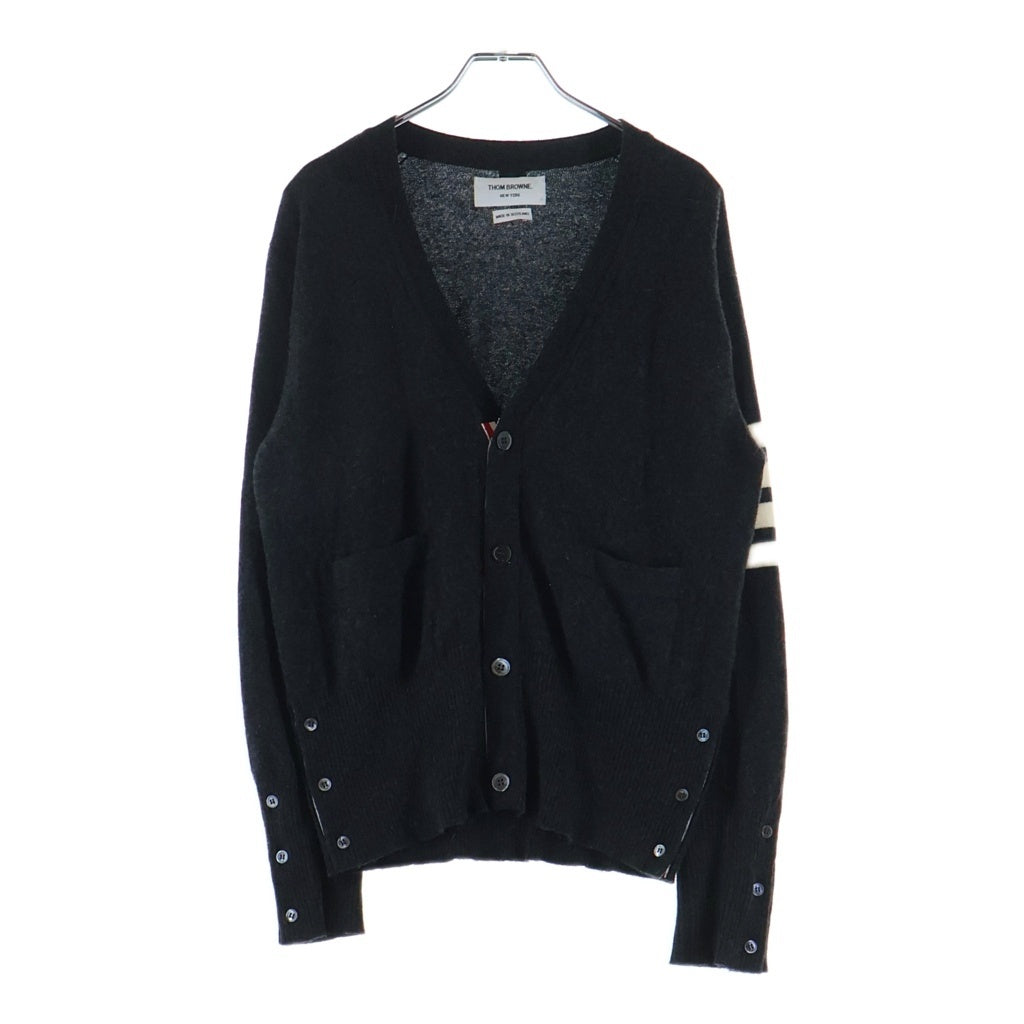 THOM BROWNE(トムブラウン) クラシック 4バー カシミヤニット カーディガン グレー MKC001Aー00011022 レディース