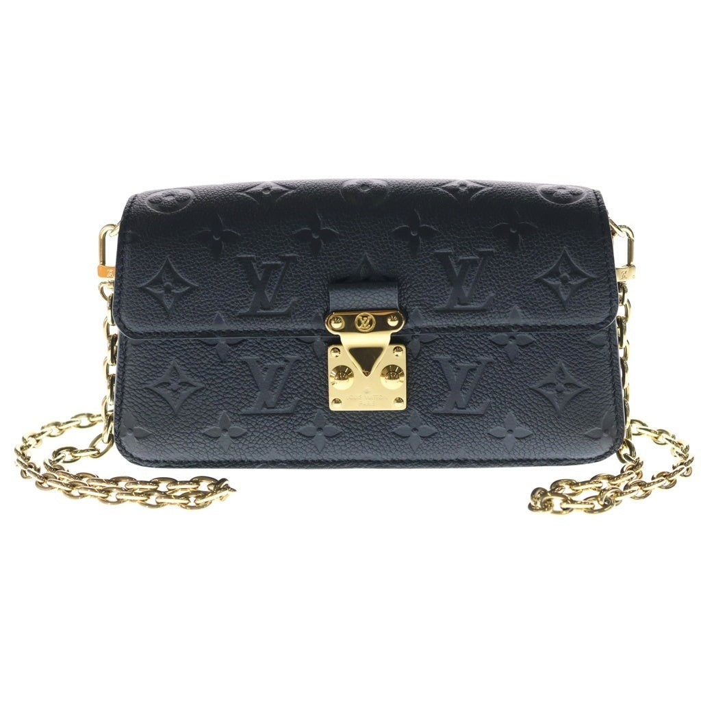 LOUIS VUITTON(ルイヴィトン) モノグラムアンプラント ウォレット オン チェーン・メティス ショルダーバッグ チェーンバッグ ブラック レザー M82637 ゴールド金具 レディース