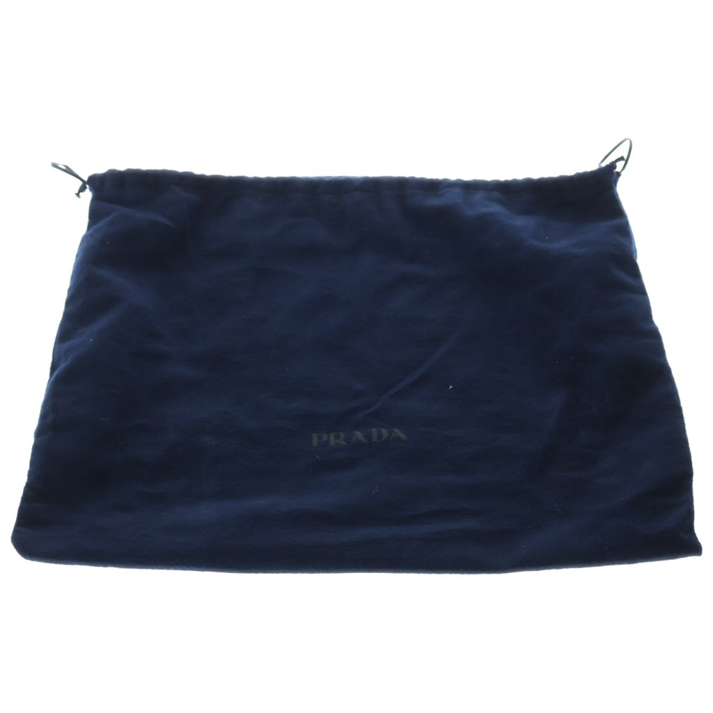 PRADA(プラダ) サフィアーノ ショルダーバッグ ブラック レザー 2VD059 シルバー金具 レディース