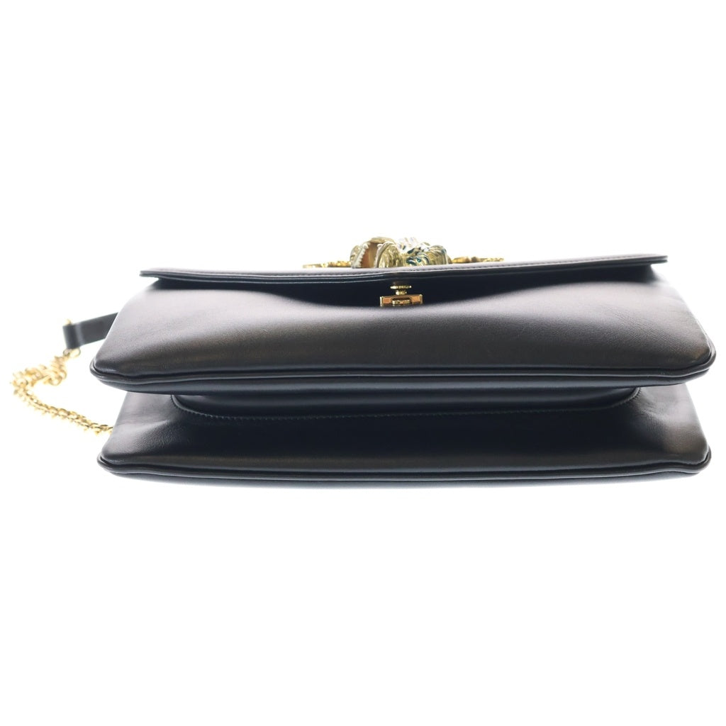 GUCCI(グッチ) ラジャMM ショルダーバッグ チェーンバッグ ブラック レザー 537241 ゴールド金具 レディース