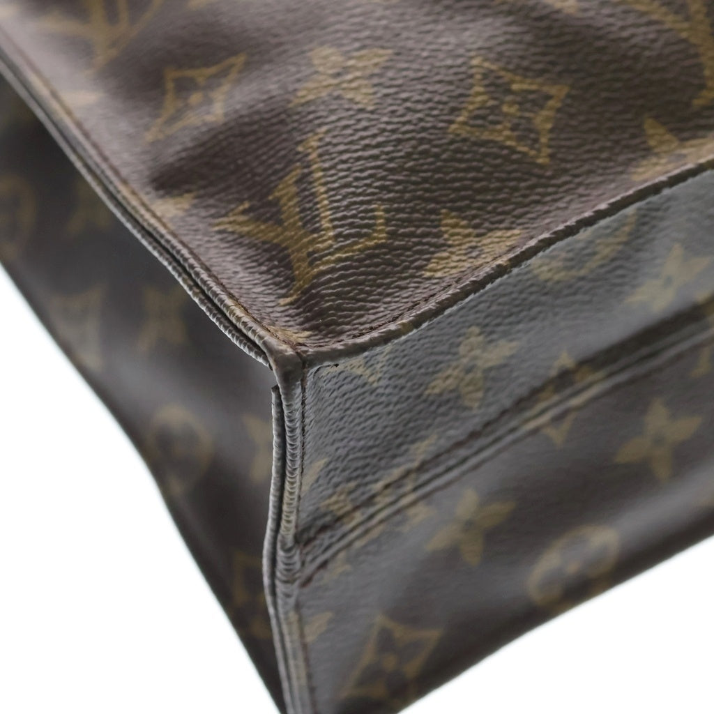 LOUIS VUITTON(ルイヴィトン) モノグラム サックプラ トートバッグ ハンドバッグ ブラウン PVCレザー M51140 ゴールド金具 レディース