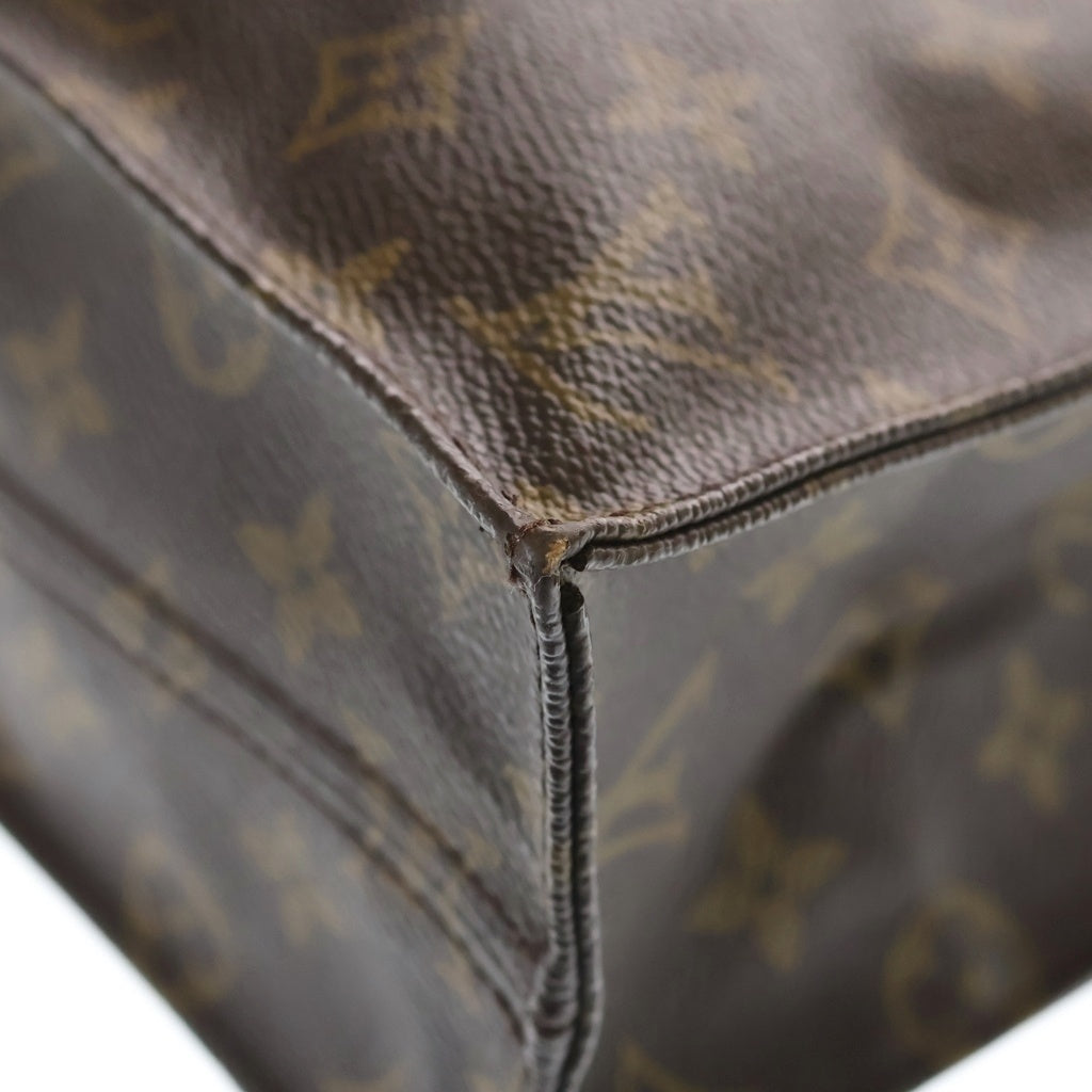 LOUIS VUITTON(ルイヴィトン) モノグラム サックプラ トートバッグ ハンドバッグ ブラウン PVCレザー M51140 ゴールド金具 レディース