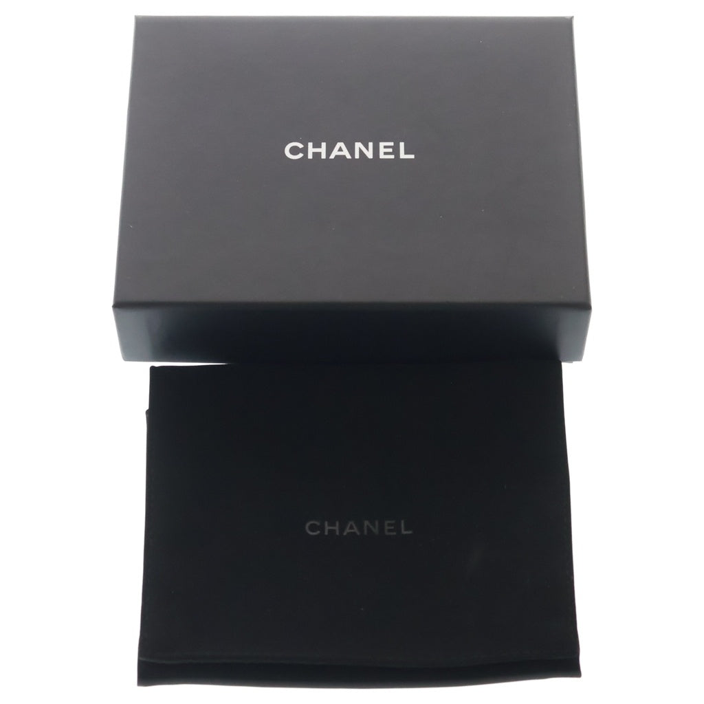 CHANEL(シャネル) マトラッセ 3つ折り財布 コンパクトウォレット コインケース ブラック ラムスキン ゴールド金具 レディース