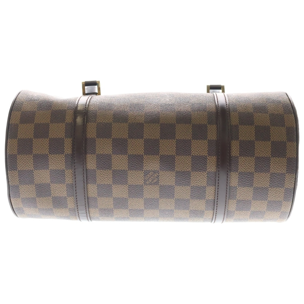 LOUIS VUITTON(ルイヴィトン) ダミエ パピヨン30 ハンドバッグ ブラウン レザー×PVC N51303 ゴールド金具 レディース