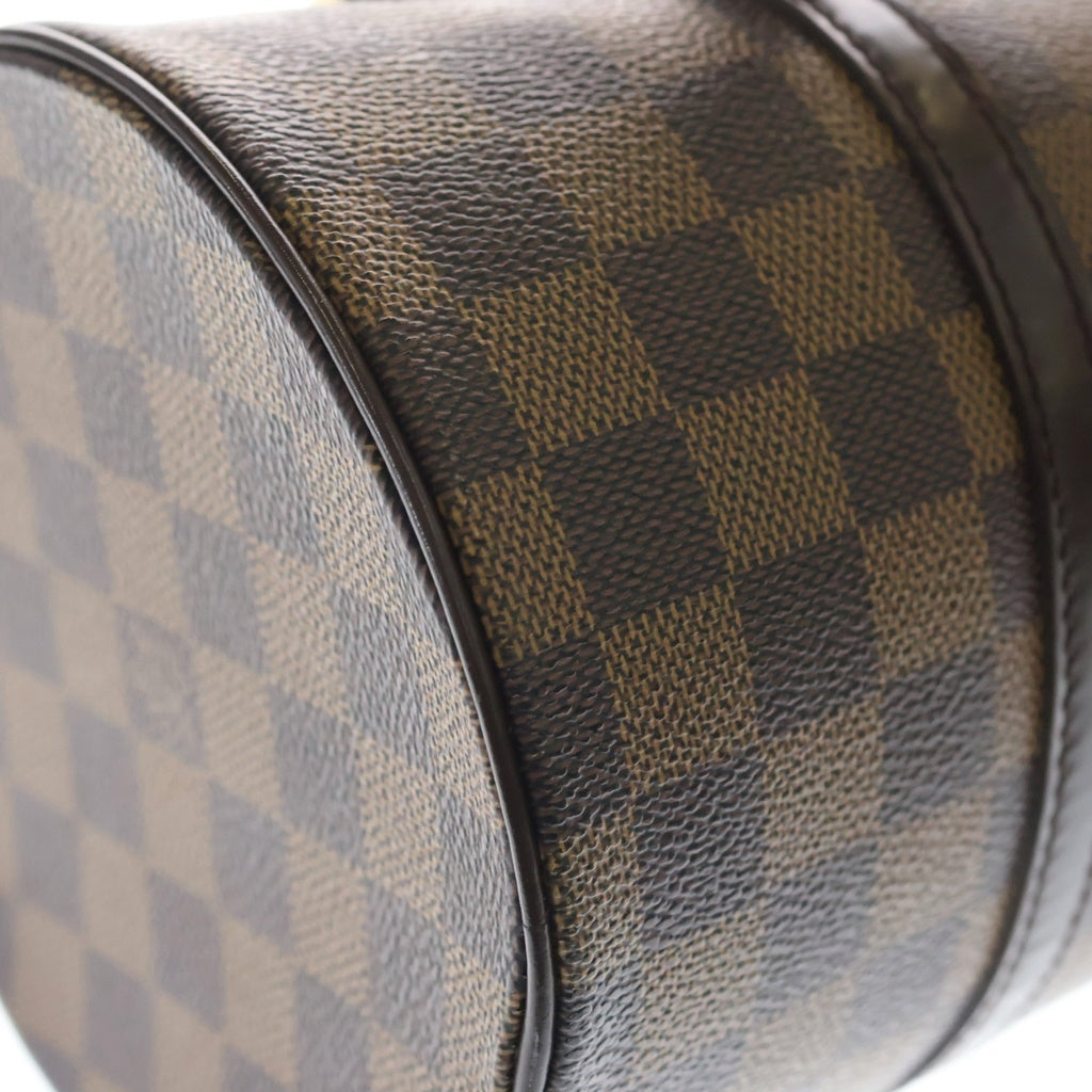 LOUIS VUITTON(ルイヴィトン) ダミエ パピヨン30 ハンドバッグ ブラウン レザー×PVC N51303 ゴールド金具 レディース