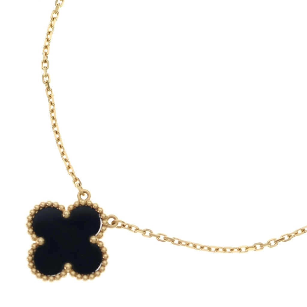 Van Cleef & Arpels(ヴァンクリーフアンドアーペル) ヴィンテージアルハンブラ オニキス Au750 K18YG ネックレス VCARA45800 イエローゴールド/ブラック レディース