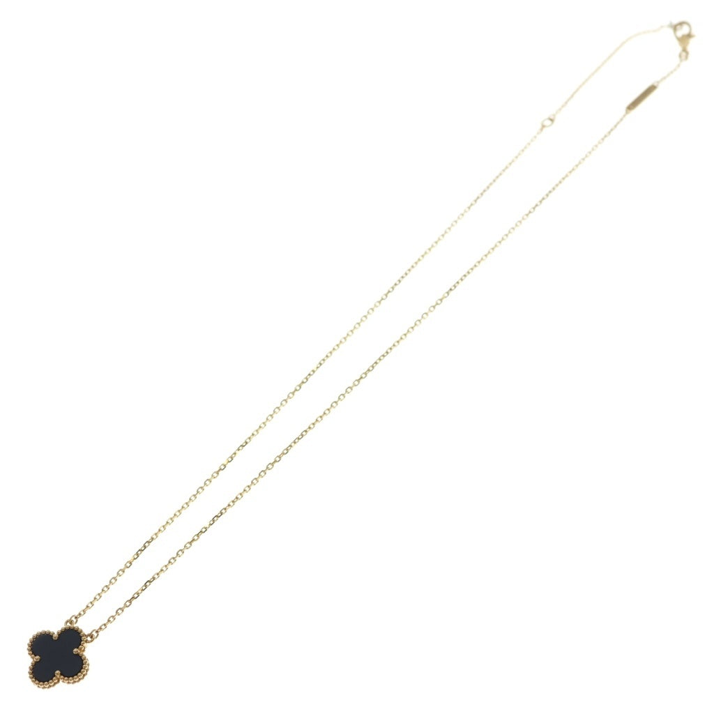 Van Cleef & Arpels(ヴァンクリーフアンドアーペル) ヴィンテージアルハンブラ オニキス Au750 K18YG ネックレス VCARA45800 イエローゴールド/ブラック レディース