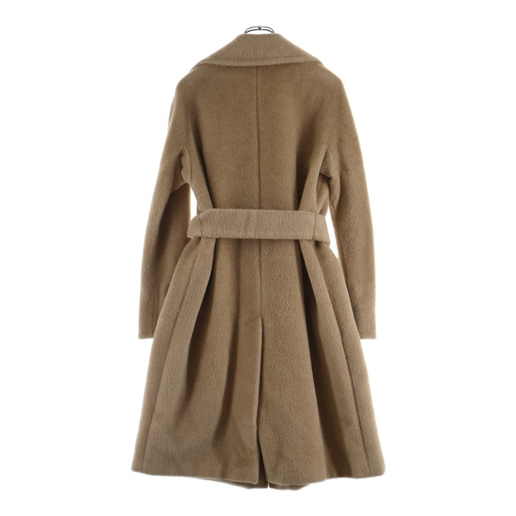 Max Mara(マックスマーラ) アルパカ ウール ベルト付き ガウン ロング コート ベージュ レディース