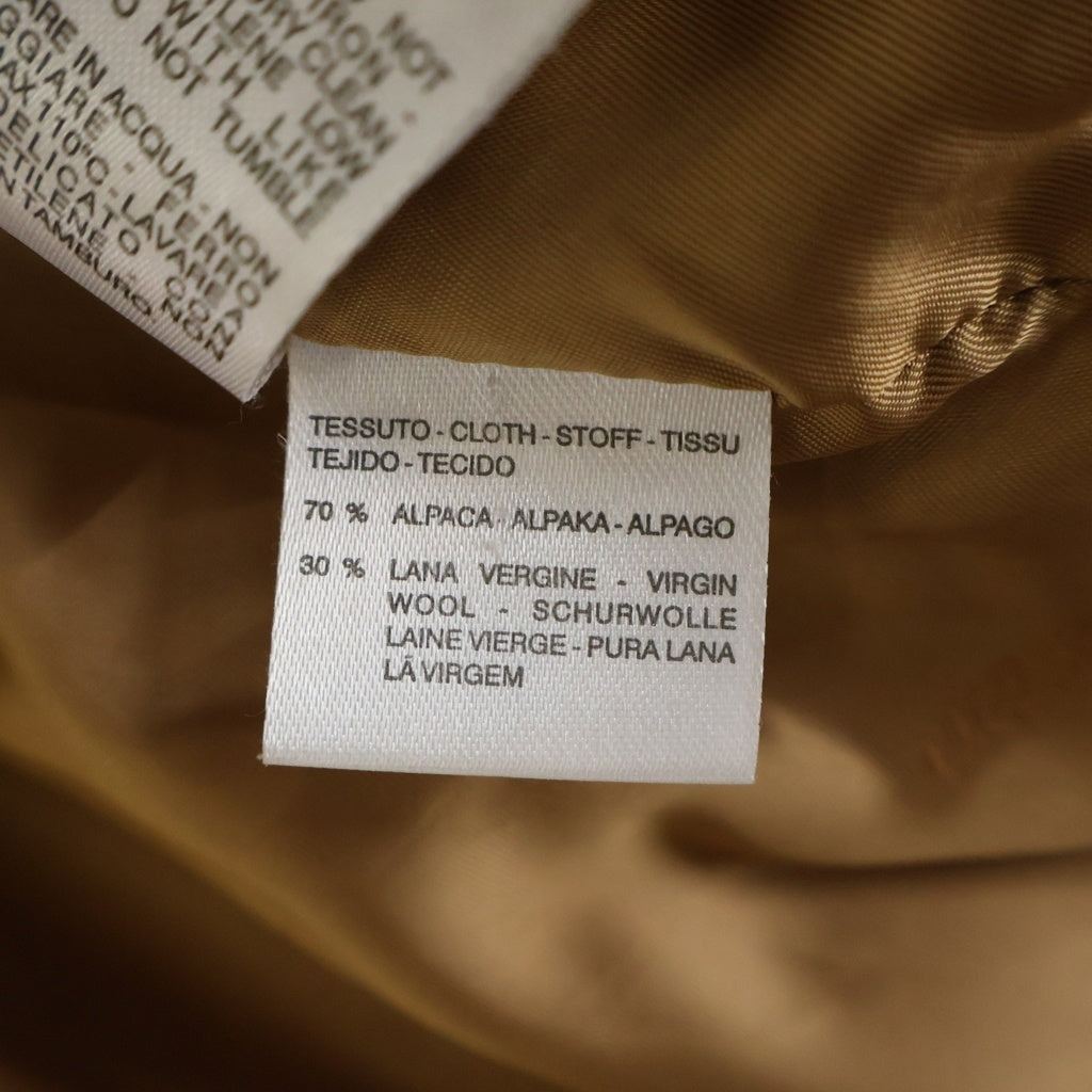 Max Mara(マックスマーラ) アルパカ ウール ベルト付き ガウン ロング コート ベージュ レディース