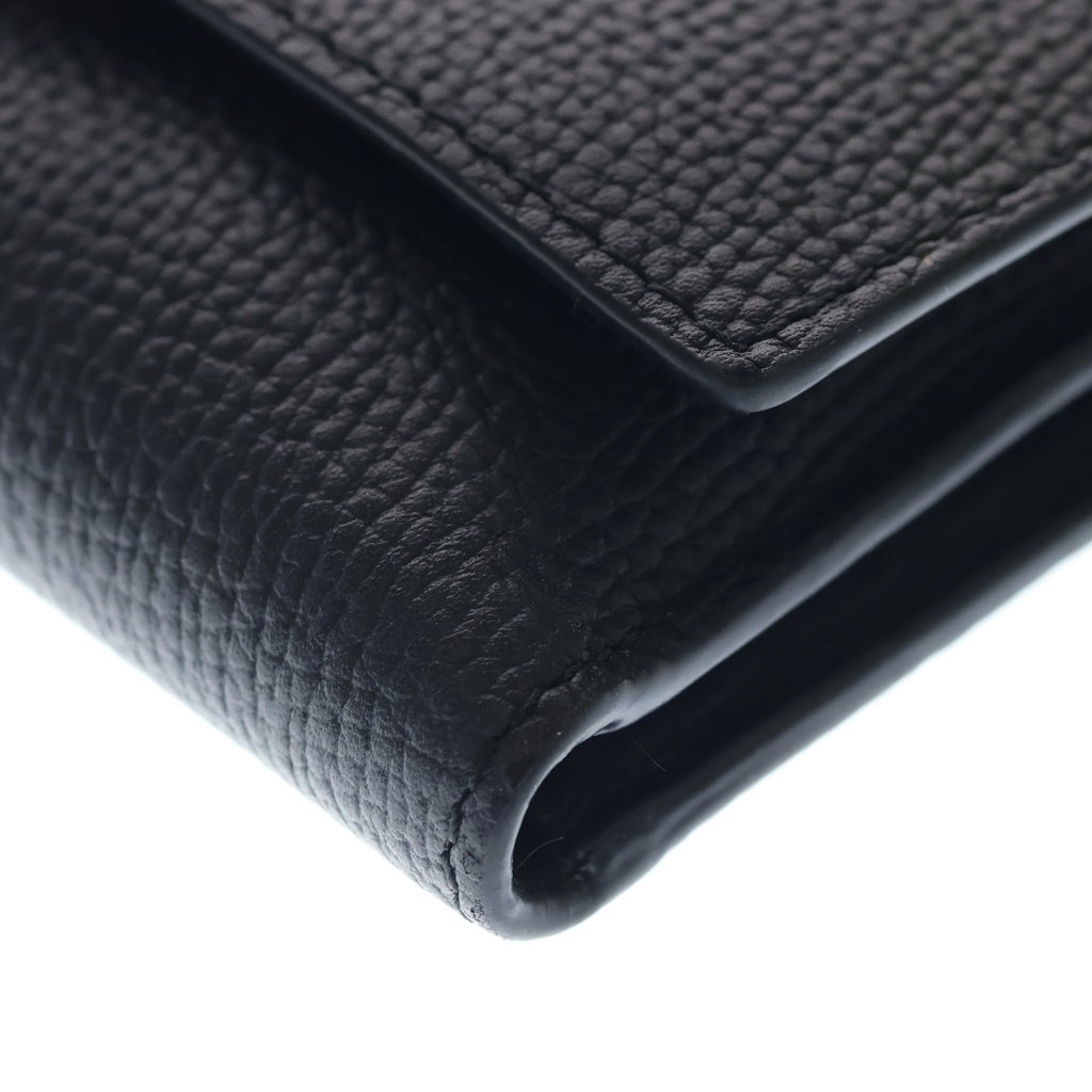 LOEWE(ロエベ) トライフォールド レザー 財布 ウォレット シルバー金具 レディース