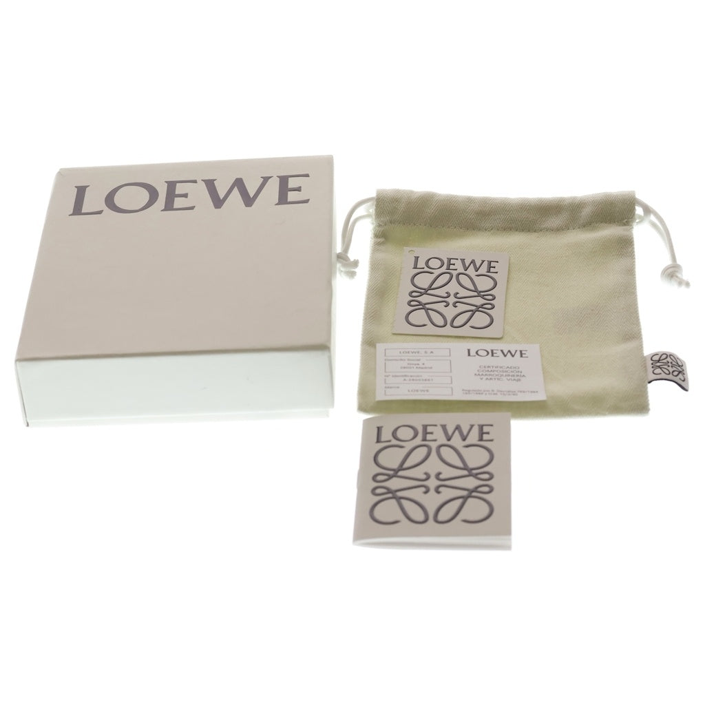 LOEWE(ロエベ) トライフォールド レザー 財布 ウォレット シルバー金具 レディース
