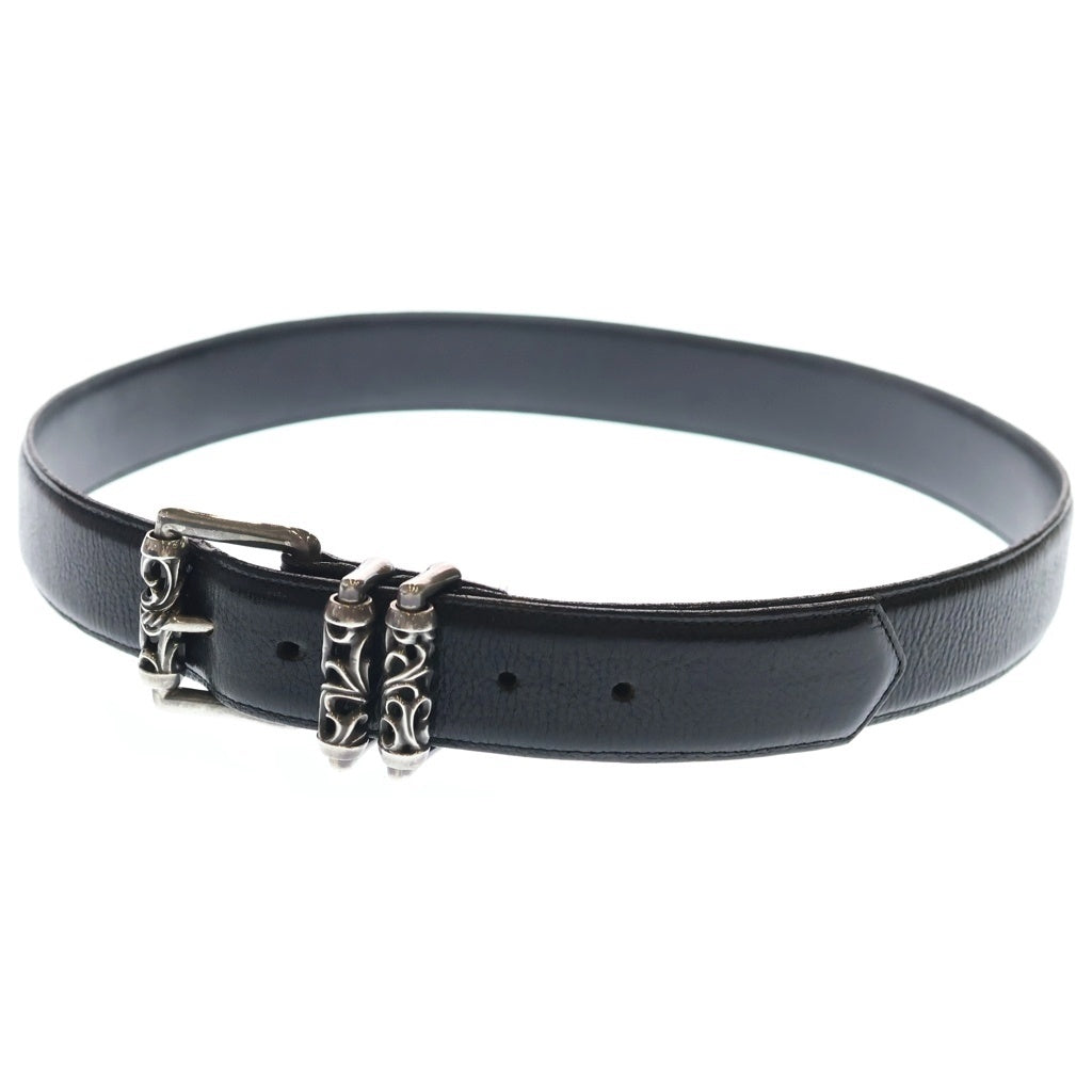 CHROME HEARTS(クロムハーツ) BLT ROLLER 3PC1.5inch 3PCローラーバックル レザーベルト シルバー BCA357