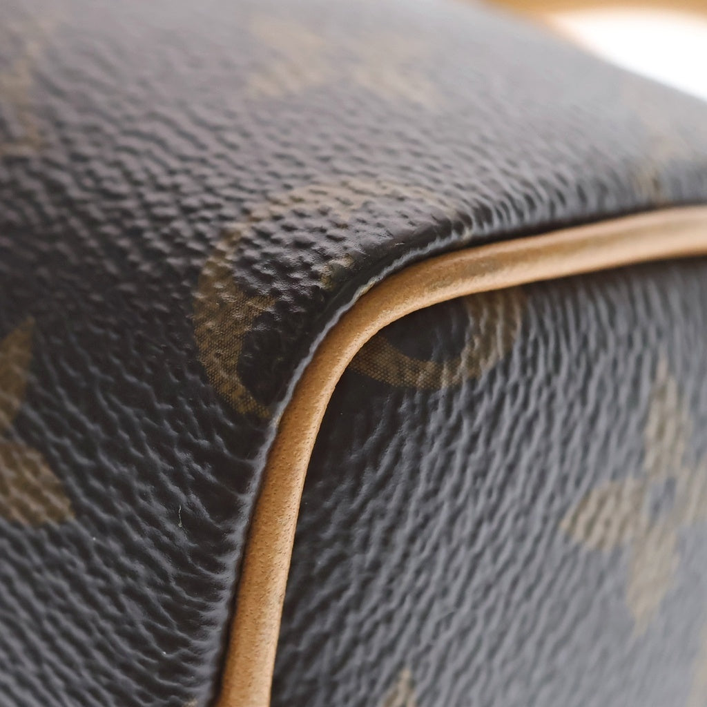LOUIS VUITTON(ルイヴィトン) ナノ スピーディ モノグラム PVC レザー 2WAY ハンド ショルダーバッグ ブラウン M81085 レディース