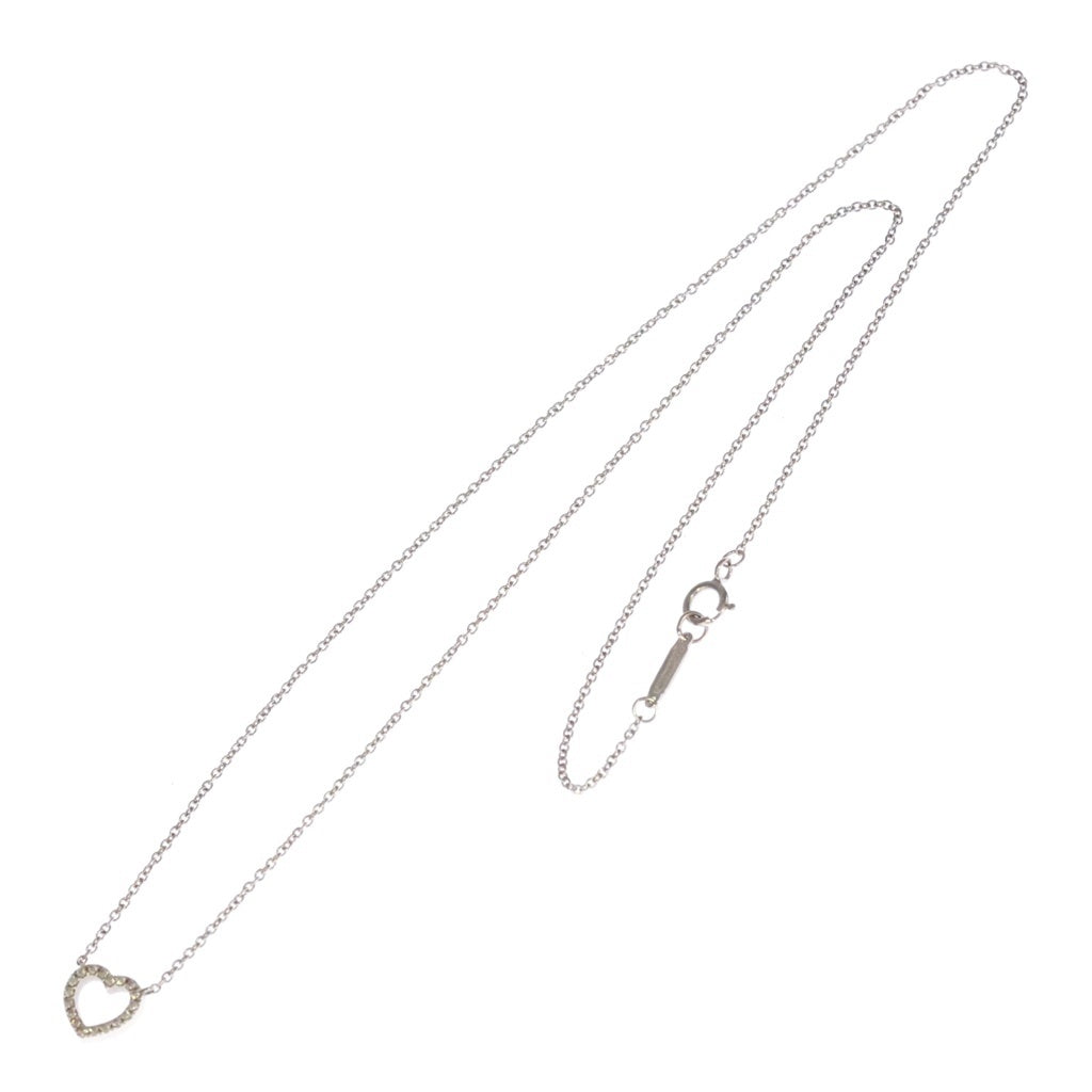 TIFFANY & Co.(ティファニー) メトロハート ダイヤモンド ネックレス Au750 K18WG ホワイトゴールド ペンダント レディース
