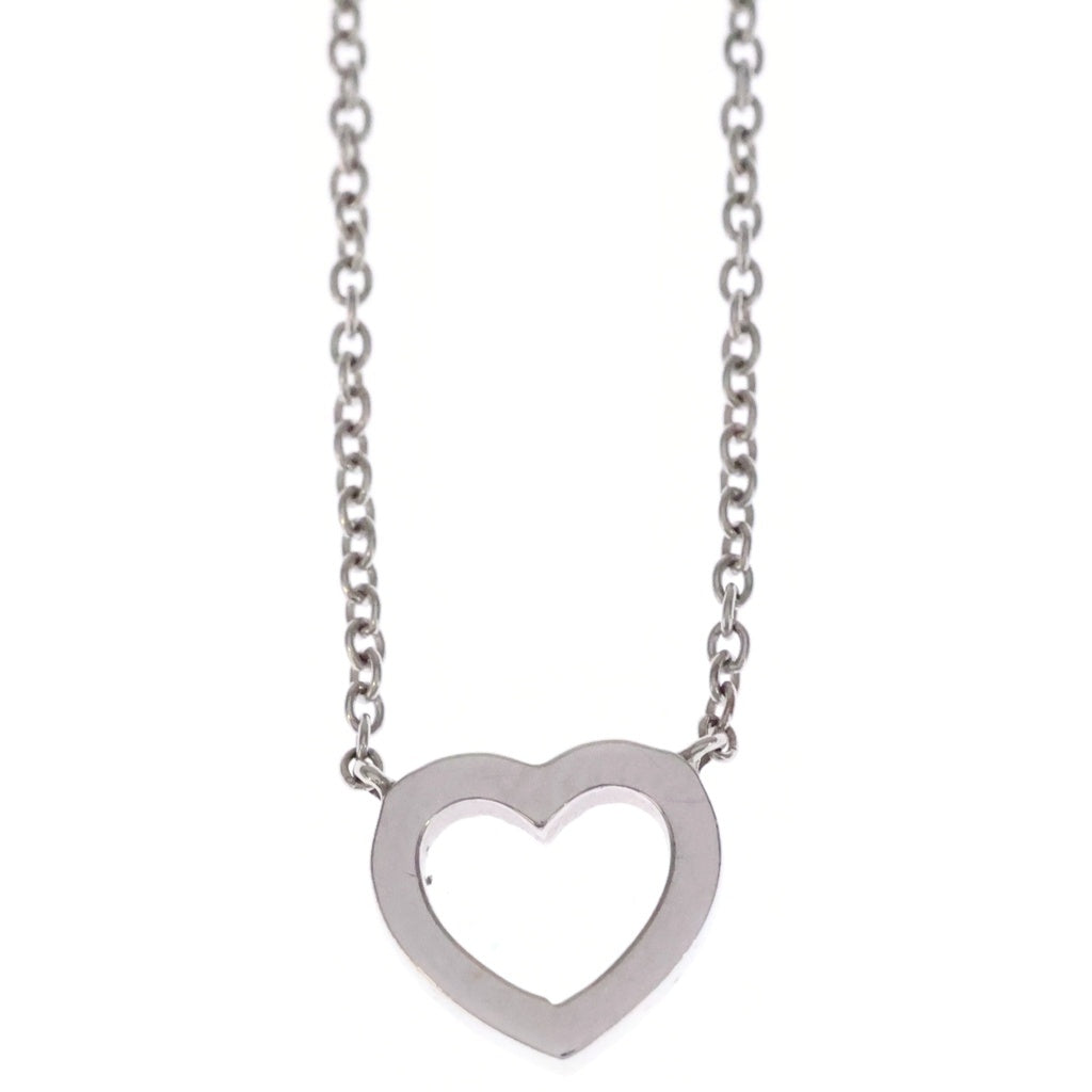 TIFFANY & Co.(ティファニー) メトロハート ダイヤモンド ネックレス Au750 K18WG ホワイトゴールド ペンダント レディース