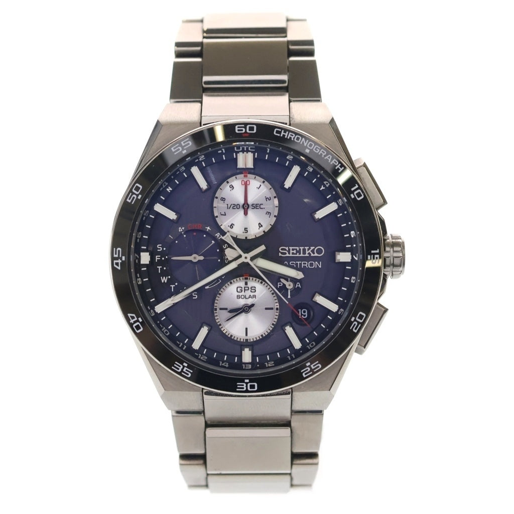 SEIKO(セイコー) アストロン ネクスター クロノグラフ Ti×CE GPS ソーラー チタン セラミック 腕時計 5X83ー0AA0ー1 黒文字盤