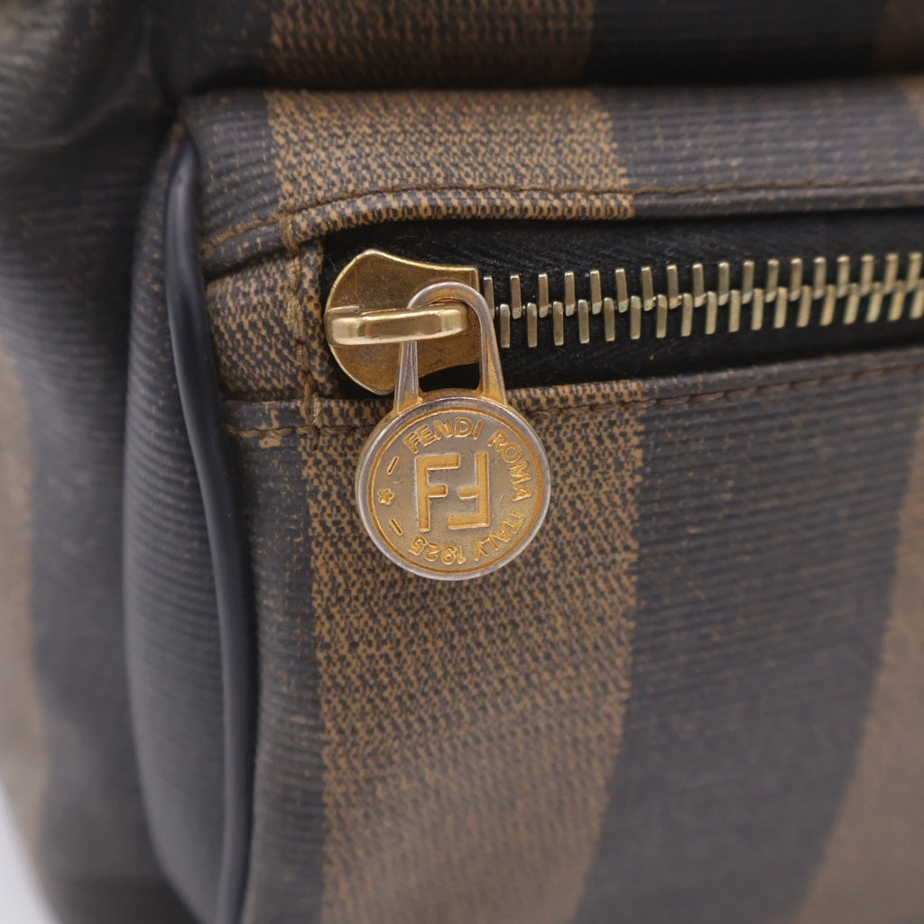 FENDI(フェンディ) ペカン ミニリュック バックパック ブラック×カーキ レザー ゴールド金具 レディース