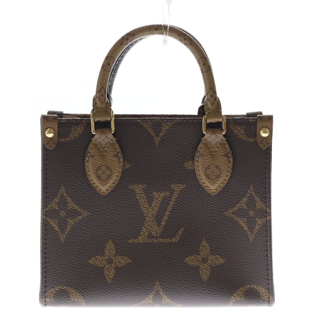 LOUIS VUITTON(ルイヴィトン) モノグラムリバース オンザゴーBB PVC レザー 2WAY ハンドバッグ ショルダーバッグ M46839 ブラウン レディース