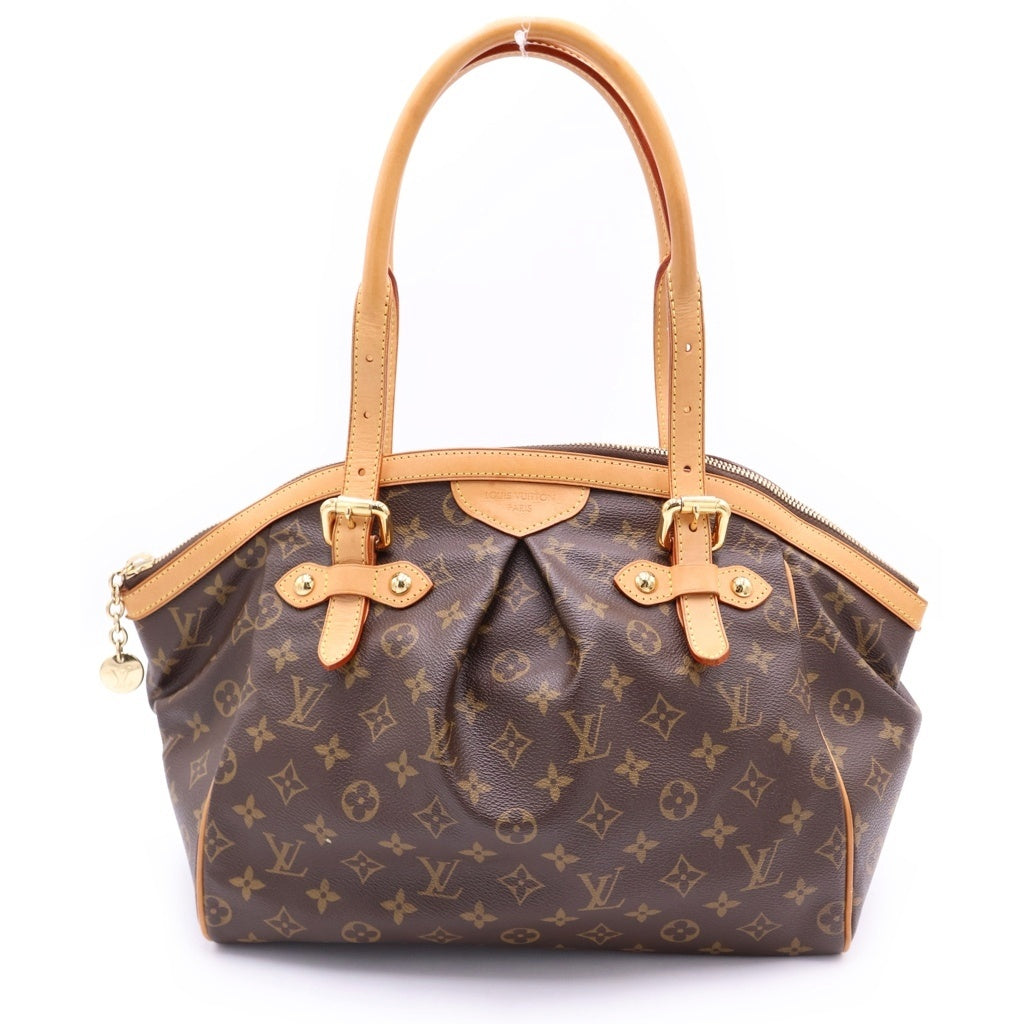 LOUIS VUITTON(ルイヴィトン) モノグラム ティヴォリGM トートバッグ ハンドバッグ ブラウン レザー×PVC M40144 ゴールド金具 レディース