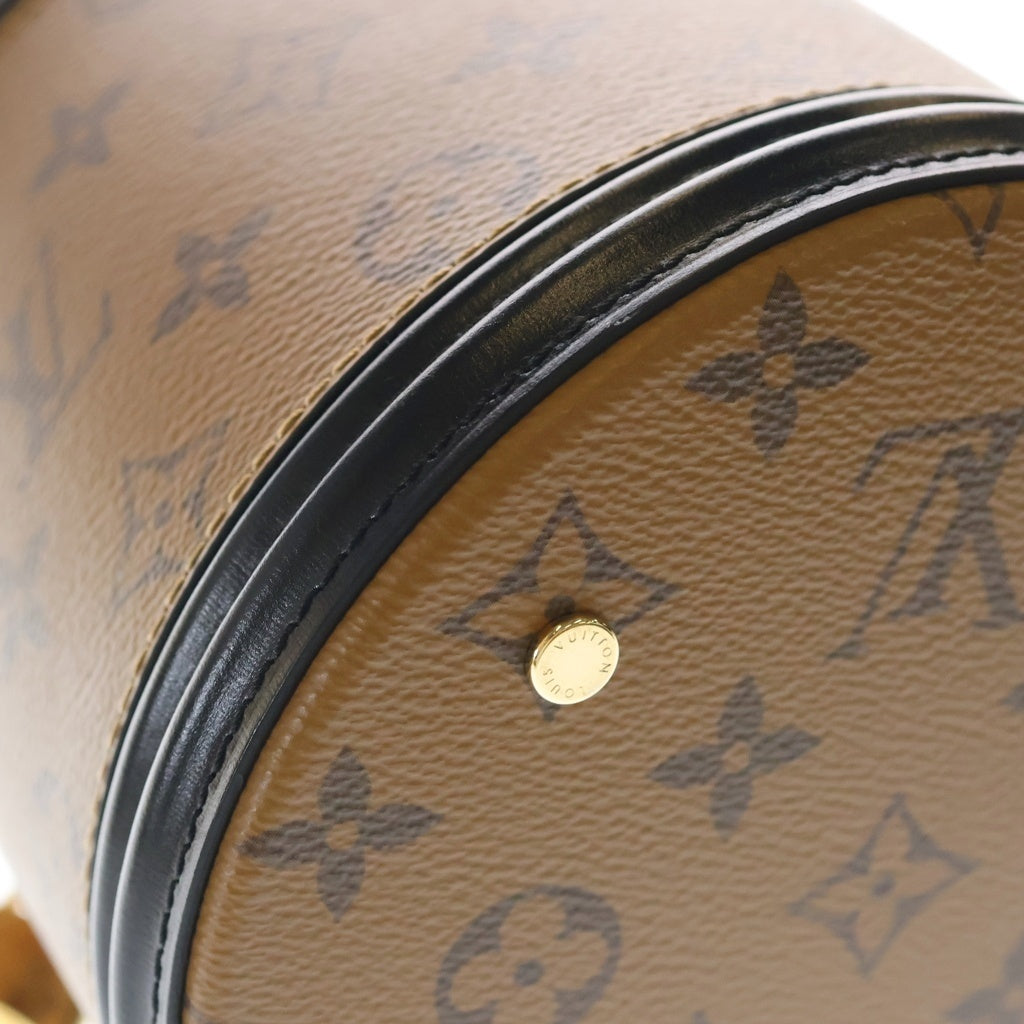 LOUIS VUITTON(ルイヴィトン) モノグラムリバース カンヌ 2WAY ハンドバッグ ショルダーバッグ バニティバッグ M43986 ICタイプ ブラウン/ブラック レディース