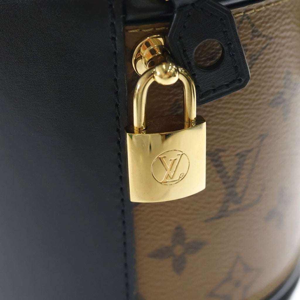 LOUIS VUITTON(ルイヴィトン) モノグラムリバース カンヌ 2WAY ハンドバッグ ショルダーバッグ バニティバッグ M43986 ICタイプ ブラウン/ブラック レディース