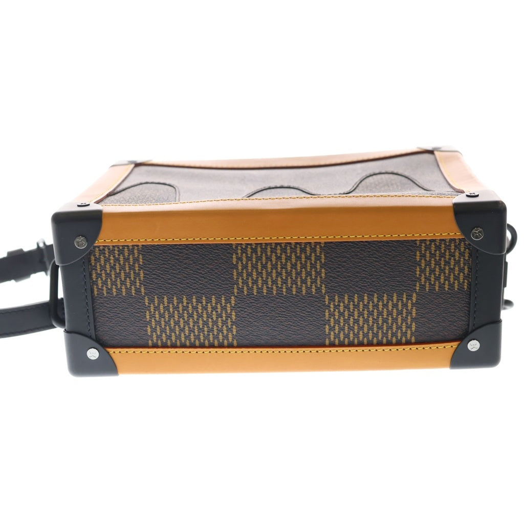 LOUIS VUITTON(ルイヴィトン) NIGOコラボ LVスクエアード コレクション ダミエ・ジャイアント ソフトトランク ショルダーバッグ N40381 ICタイプ ブラウン レディース