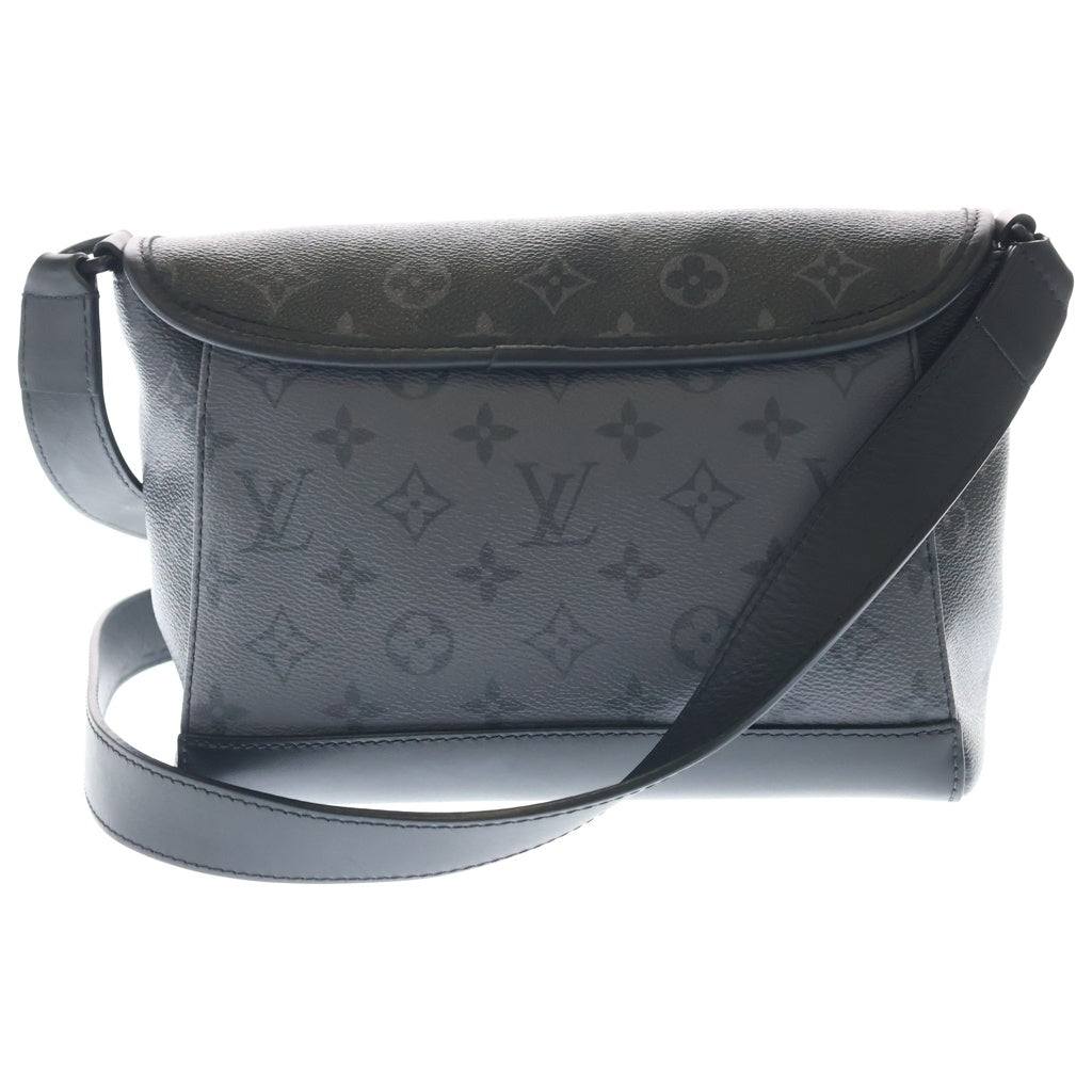 LOUIS VUITTON(ルイヴィトン) モノグラムエクリプス パルス メッセンジャー ショルダーバッグ ブラック×グレー レザー M12681 ブラック金具 レディース