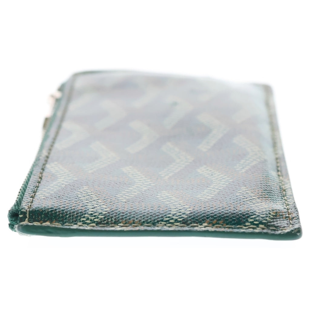 GOYARD(ゴヤール) ブルボン カードケース フラグメントケース 名刺入れ グリーン レザー シルバー金具 レディース