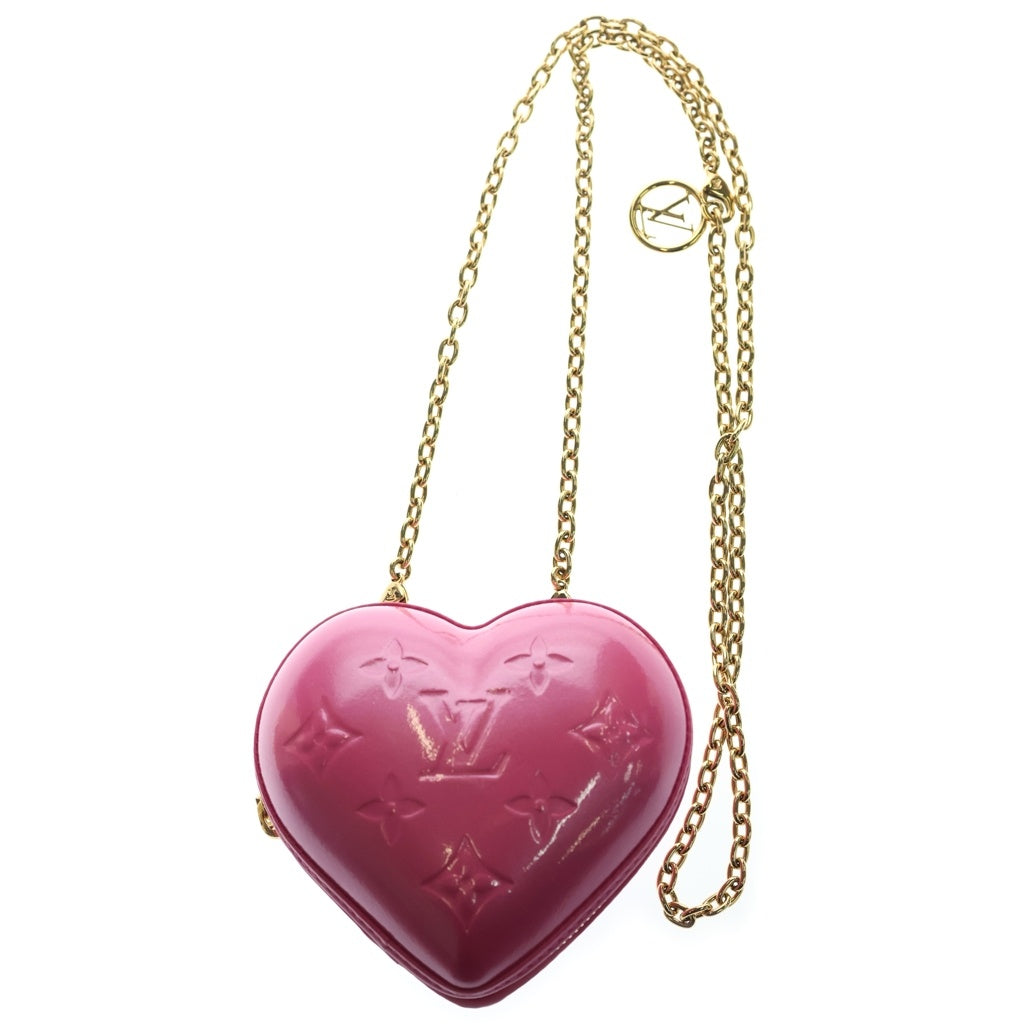 LOUIS VUITTON(ルイヴィトン) LVリミックス モノグラム・ヴェルニ キープ マイ ハート チェーンショルダーバッグ ピンク M82966 ゴールド金具 レディース