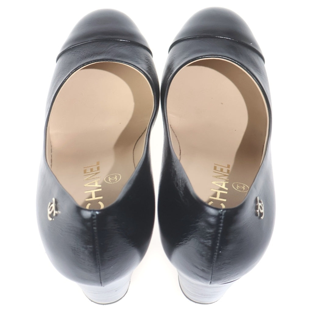 CHANEL(シャネル) ココマーク レザー ヒール パンプス シューズ ブラック レディース G31655