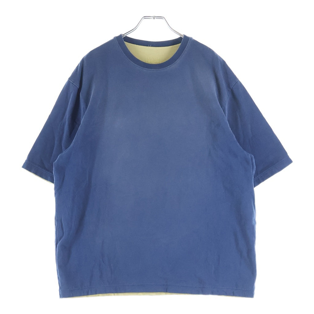 LOEWE(ロエベ) オーバーサイズ ウォッシュド アナグラムロゴ刺繍 半袖 Tシャツ カットソー ネイビー S359Y22X63 レディース