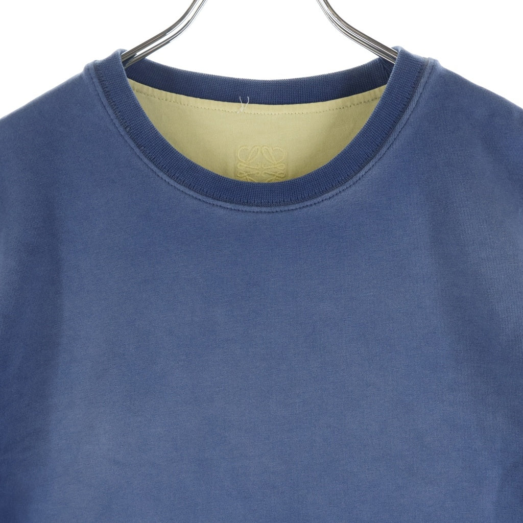 LOEWE(ロエベ) オーバーサイズ ウォッシュド アナグラムロゴ刺繍 半袖 Tシャツ カットソー ネイビー S359Y22X63 レディース