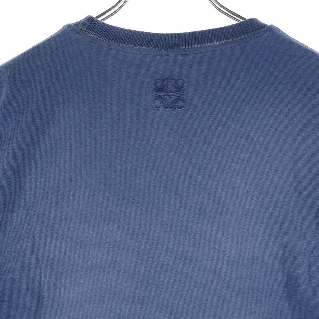 LOEWE(ロエベ) オーバーサイズ ウォッシュド アナグラムロゴ刺繍 半袖 Tシャツ カットソー ネイビー S359Y22X63 レディース