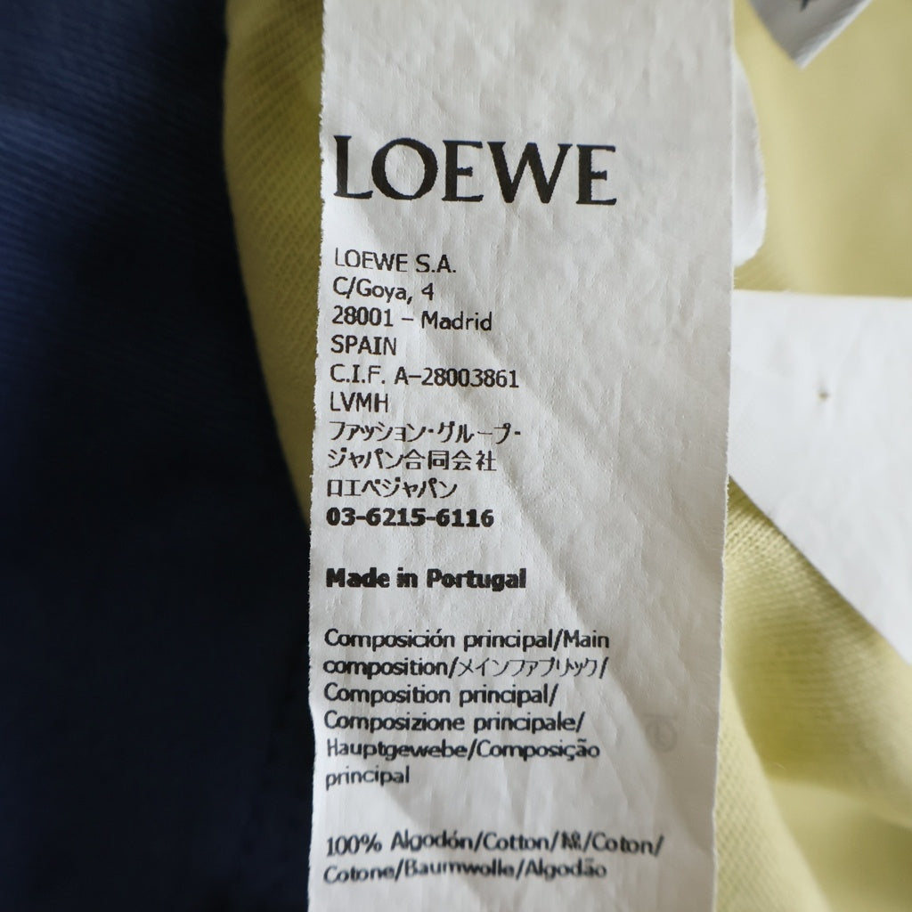 LOEWE(ロエベ) オーバーサイズ ウォッシュド アナグラムロゴ刺繍 半袖 Tシャツ カットソー ネイビー S359Y22X63 レディース