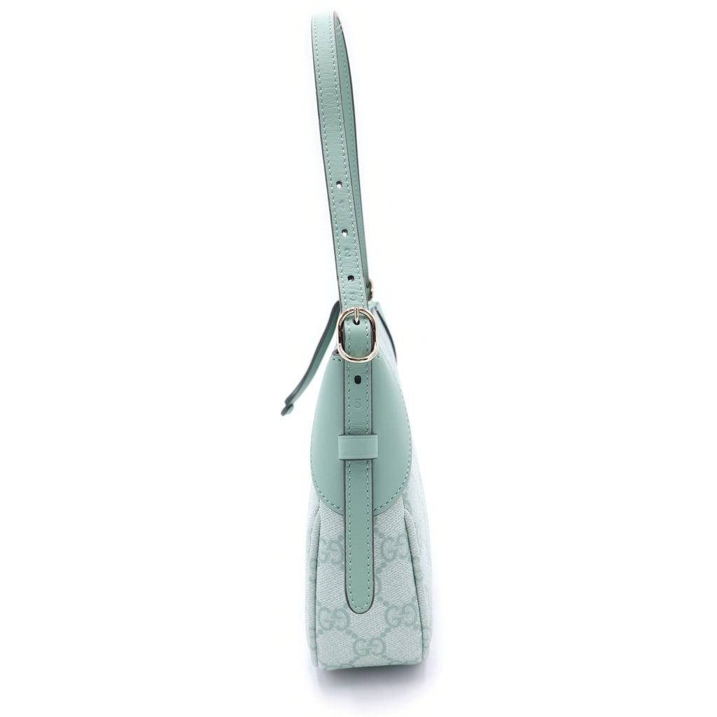 GUCCI(グッチ) GGエンブレム スモール 2WAYバッグ ショルダーバッグ ハンドバッグ ミントグリーン PVC レザー 815218 ゴールド金具 レディース