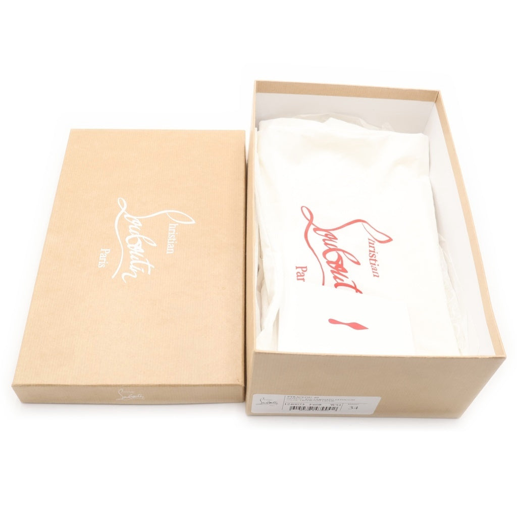 CHRISTIAN LOUBOUTIN(クリスチャンルブタン) ピラクロウ レザー ウェッジソールサンダル ピラミッドスパイク ピンク 1240073 レディース