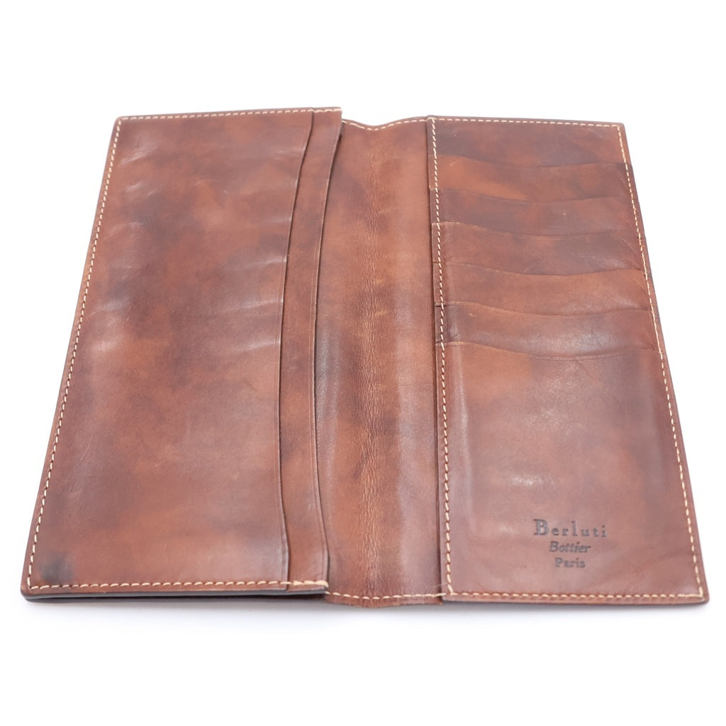 Berluti ベルルッティ カリグラフィ セコイア ロングウォレット 長財布 カードケース ブラウン レザー Berluti(ベルルッティ) カリグラフィ セコイア ロングウォレット 長