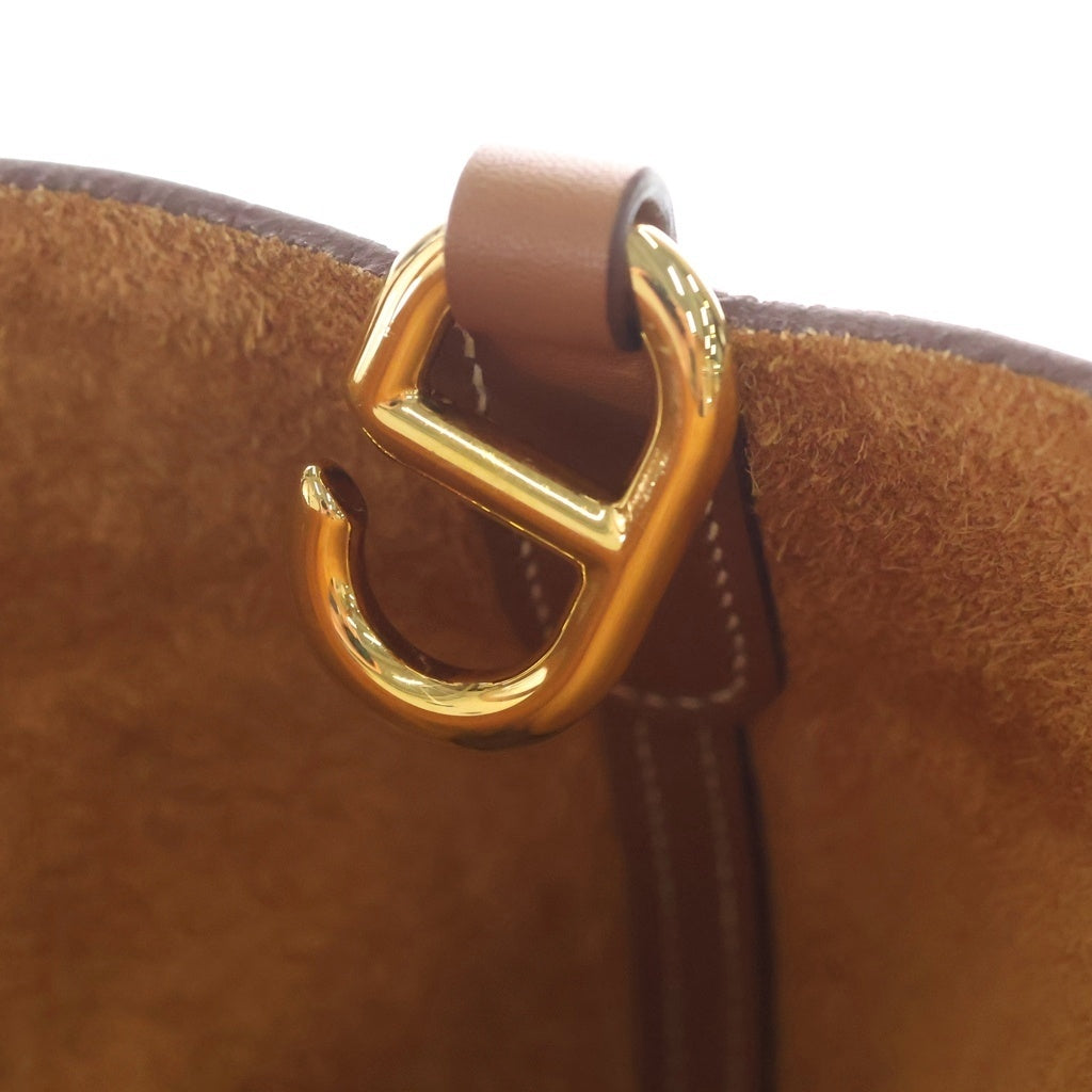 HERMES(エルメス) インザループ18 ゴールド トリヨン ハンドバッグ ゴールド金具 ブラウン K刻印 レディース