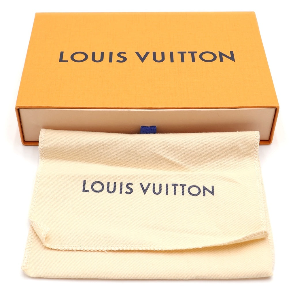 LOUIS VUITTON(ルイヴィトン) モノグラム コインカードホルダー N°7 ヴァージルアブロー フラグメントケース カードケース ブラウン×ブルー M81256 ゴールド金具 レディース