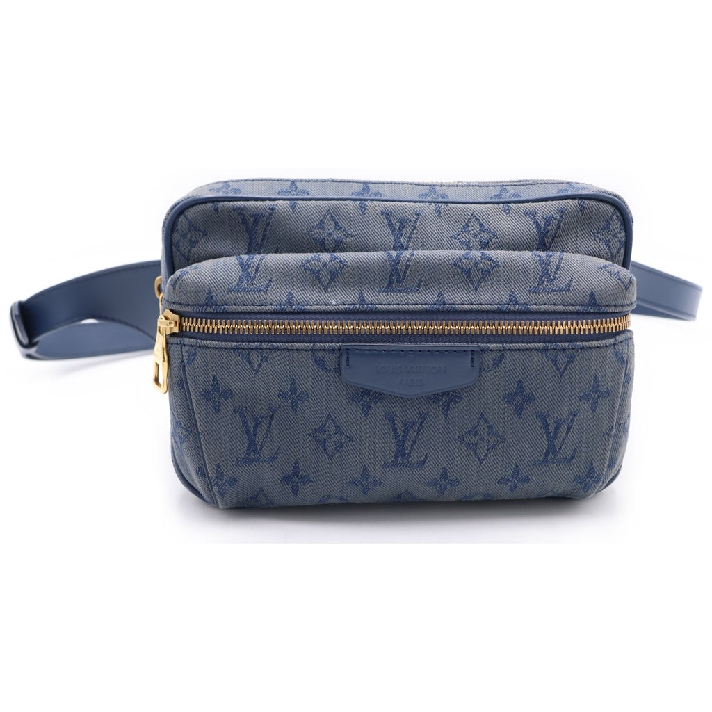 LOUIS VUITTON(ルイヴィトン) バムバッグ アウトドア ボディバッグ ショルダーバッグ モノグラム デニム ネイビー/ブルー レディース