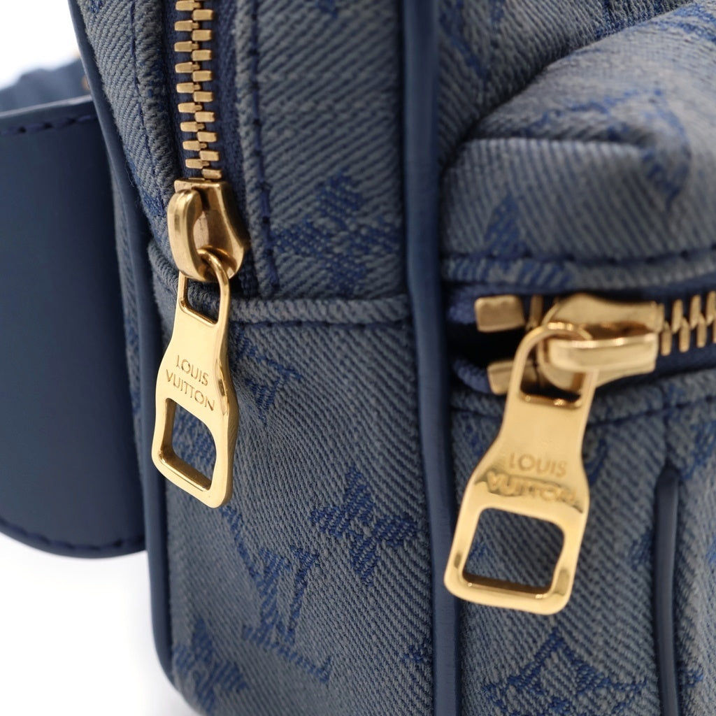 LOUIS VUITTON(ルイヴィトン) バムバッグ アウトドア ボディバッグ ショルダーバッグ モノグラム デニム ネイビー/ブルー レディース
