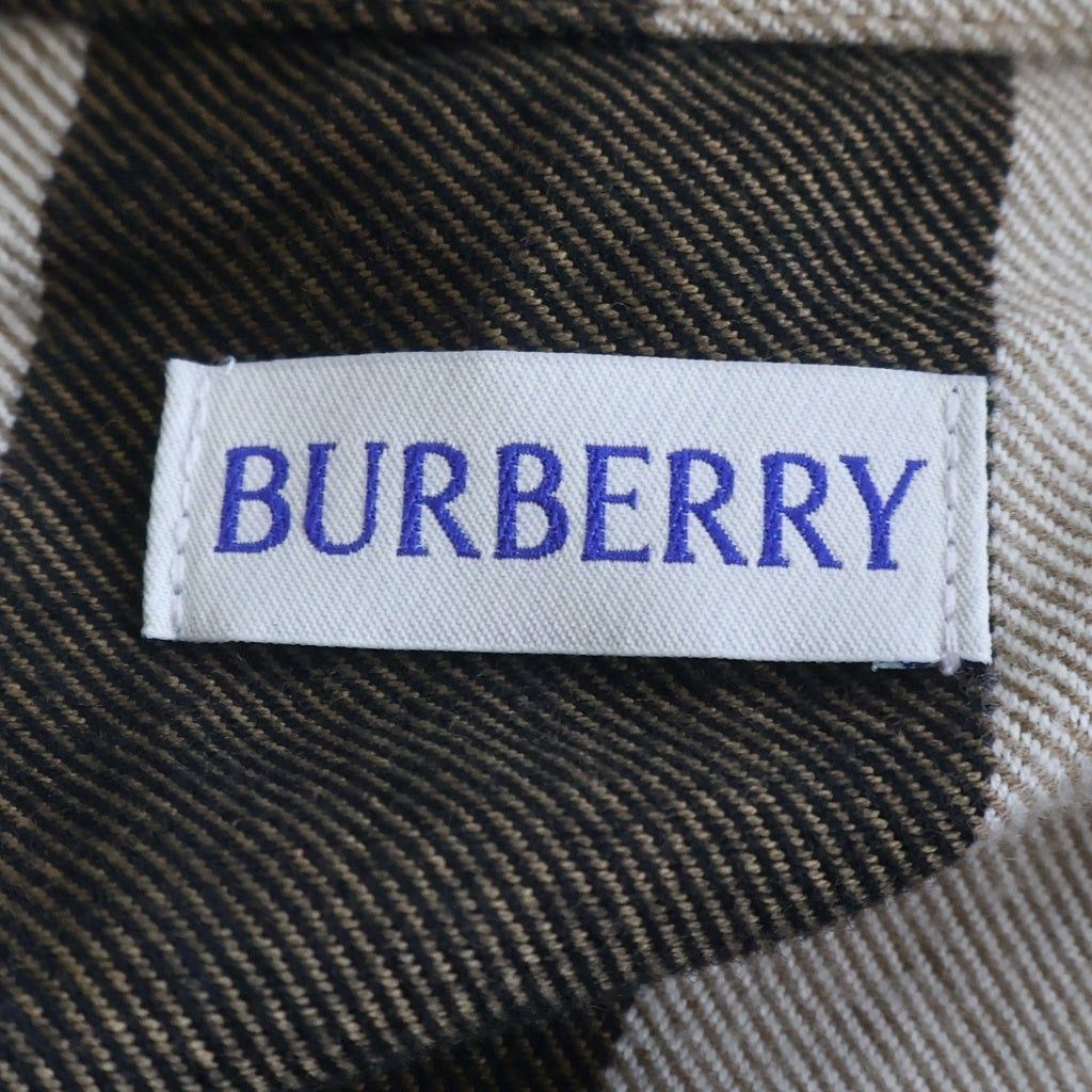 BURBERRY(バーバリー) Claverdon ビッグチェック総柄 コットン 長袖シャツ ブラウン 8112107