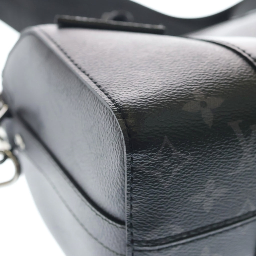 LOUIS VUITTON(ルイヴィトン) モノグラムエクリプス シティキーポル 2WAYバッグ ハンドバッグ ショルダーバッグ ブラック レザー×PVC M45936 シルバー金具 レディース