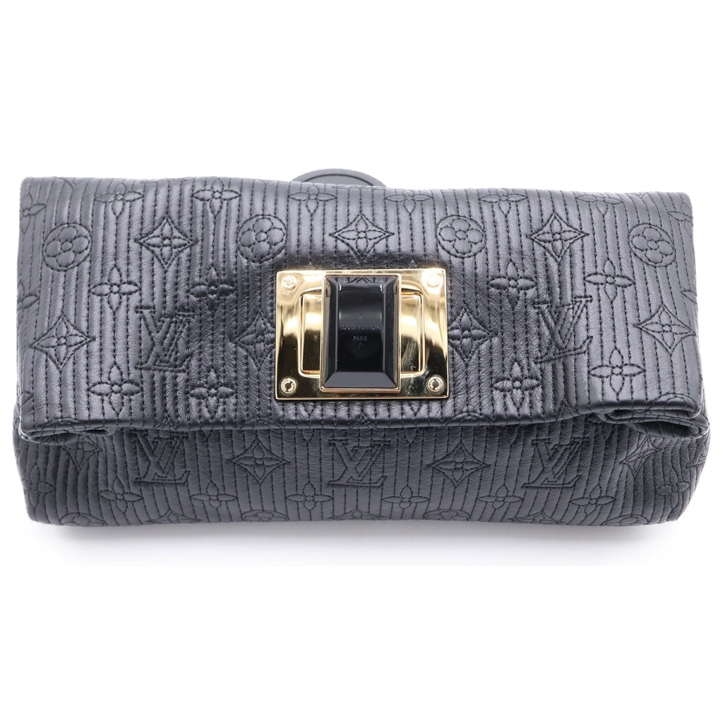 LOUIS VUITTON(ルイヴィトン) モノグラム モタード ポシェット・アルタイール レザー クラッチバッグ セカンドバッグ ハンドバッグ ブラック レディース